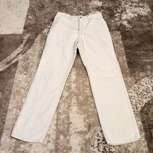 RM Williams Pants Mens 32x32 Beige Straight Linesman Western Hemmed Waist